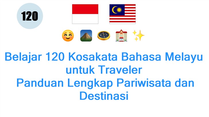 Belajar 120 Kosakata Bahasa Melayu untuk Traveler: Panduan Lengkap Pariwisata dan Destinasi